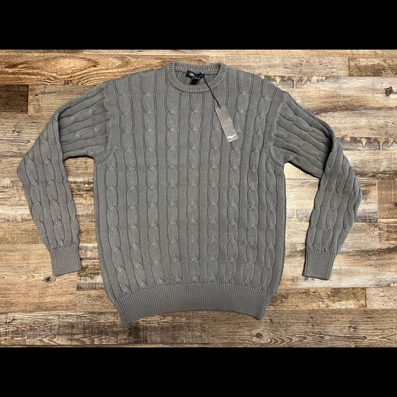 Blumarine Sweaters Nwt Blumarine Italy Gray 0 Cotton Cable Knit